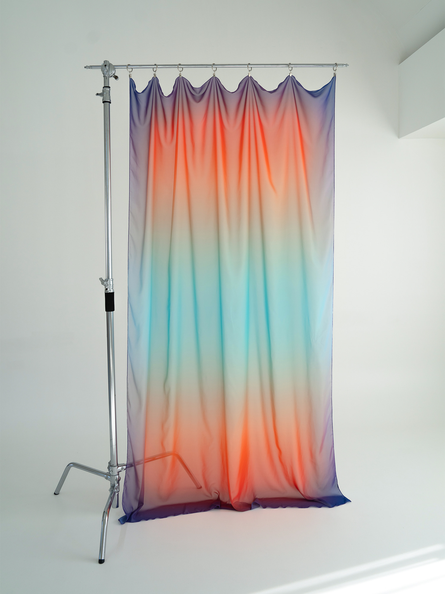 Gradation Chiffon Curtain - Sky&amp;Violet