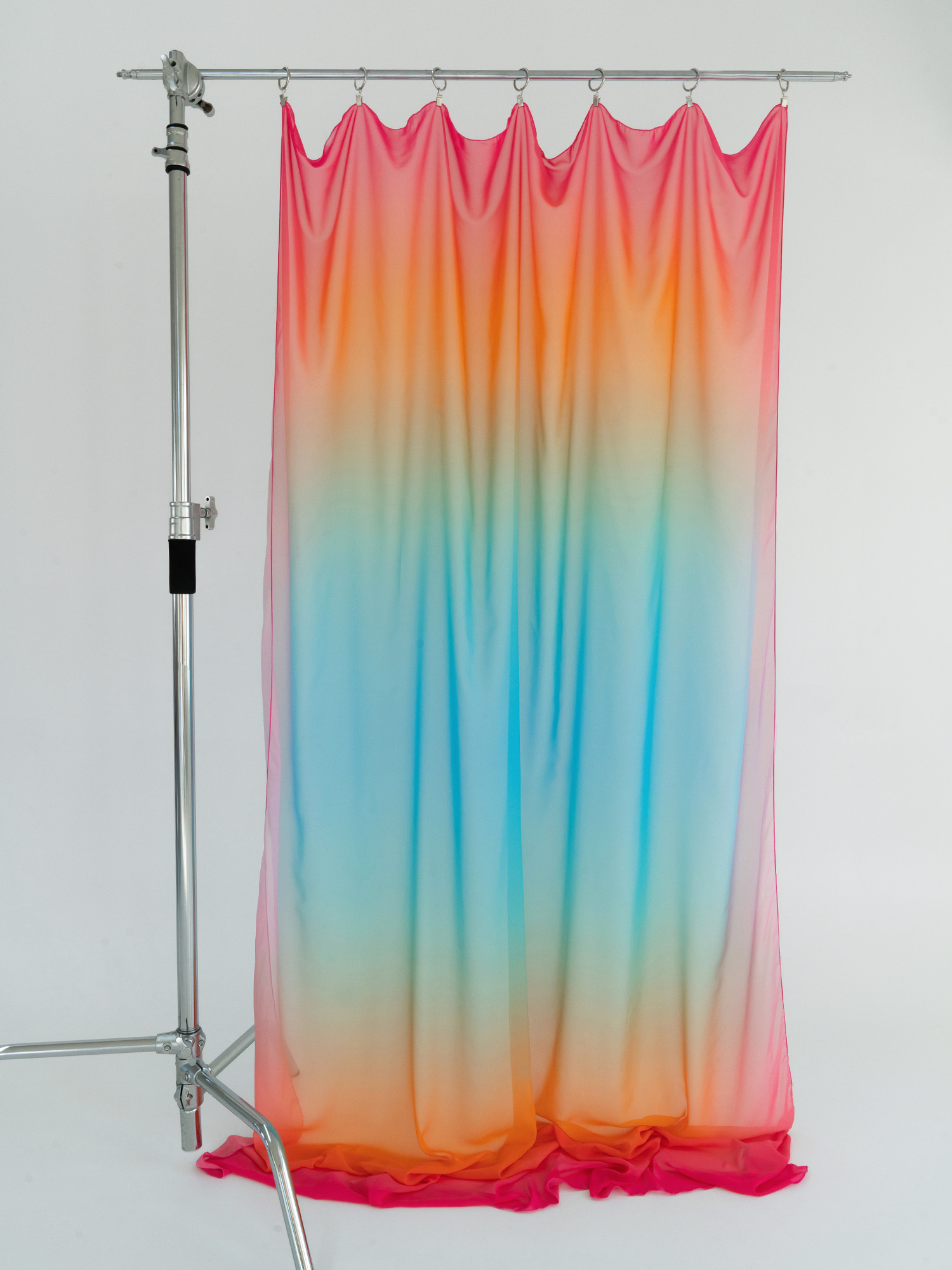 Gradation Chiffon Curtain - Sky&amp;Pink