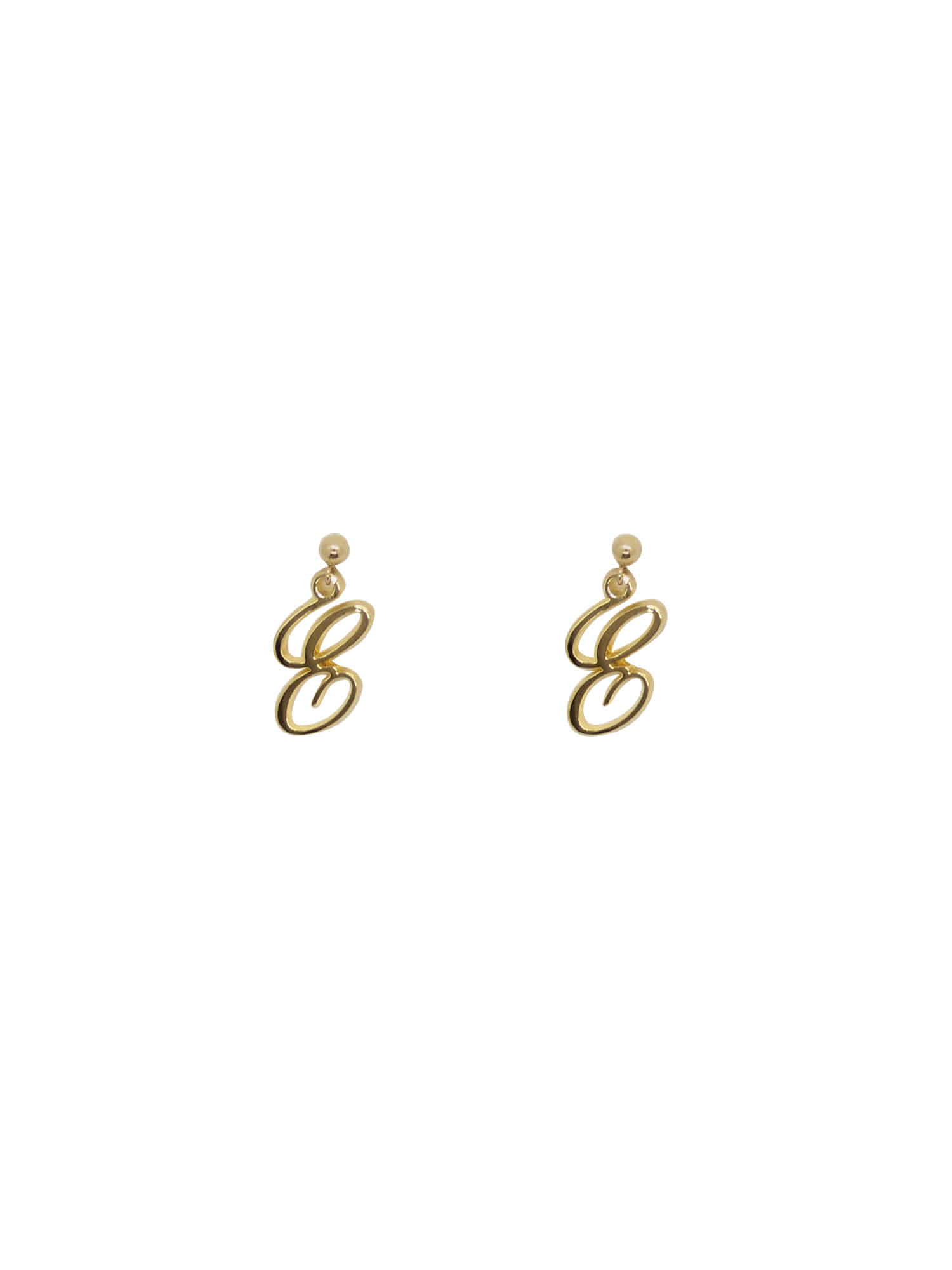 Logo Initial Gold Earring