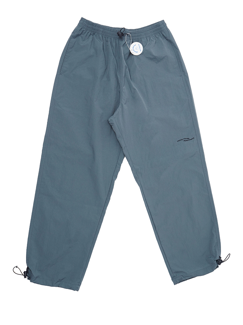 Logo Nylon Pants - Blue Grey