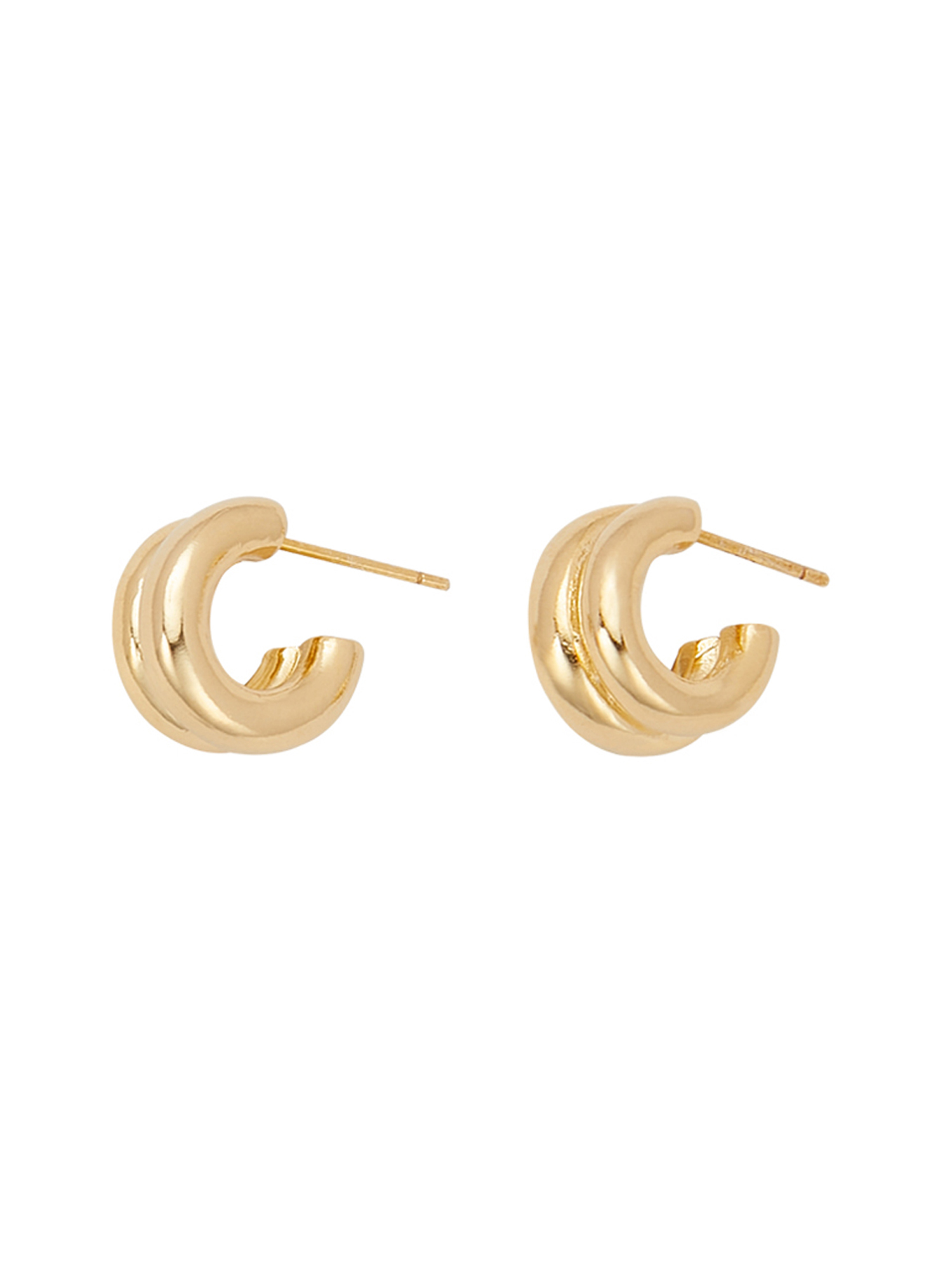 Double Donut Earring - Gold