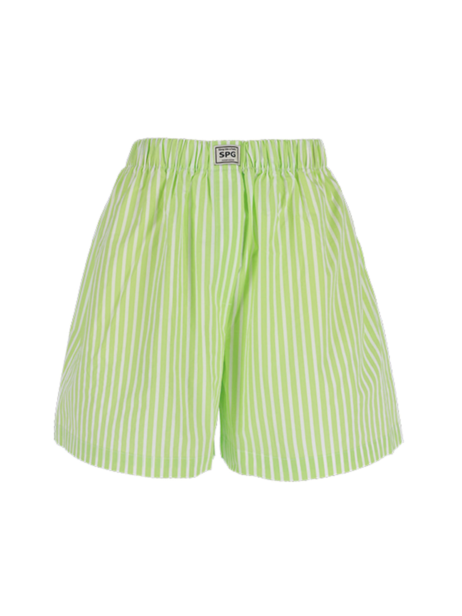 Green Stripe Short Pants - Green