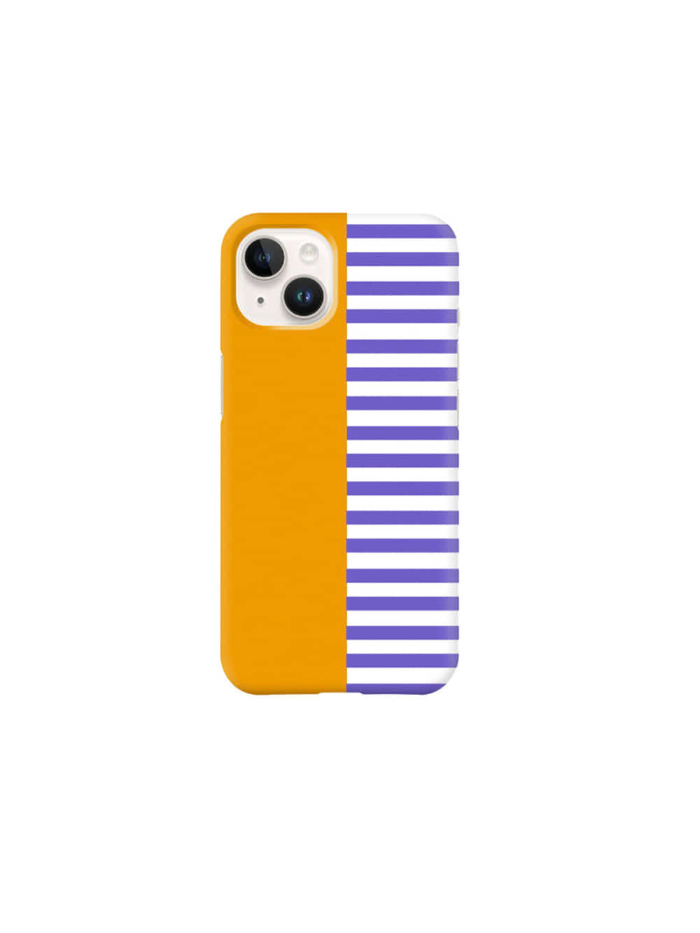 Half Stripe Phone Case - Orange Purple