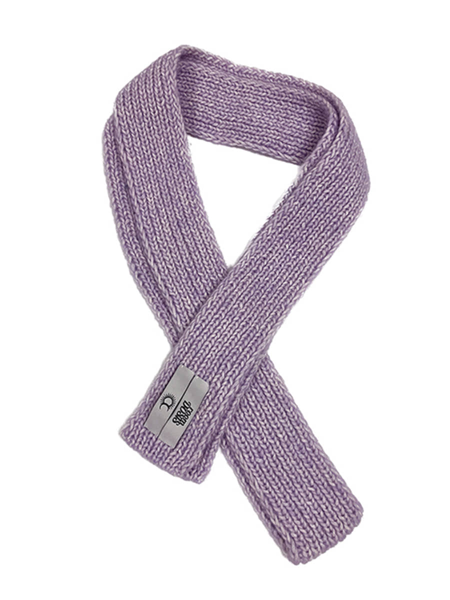 Handmade Knit Muffler - Lavender