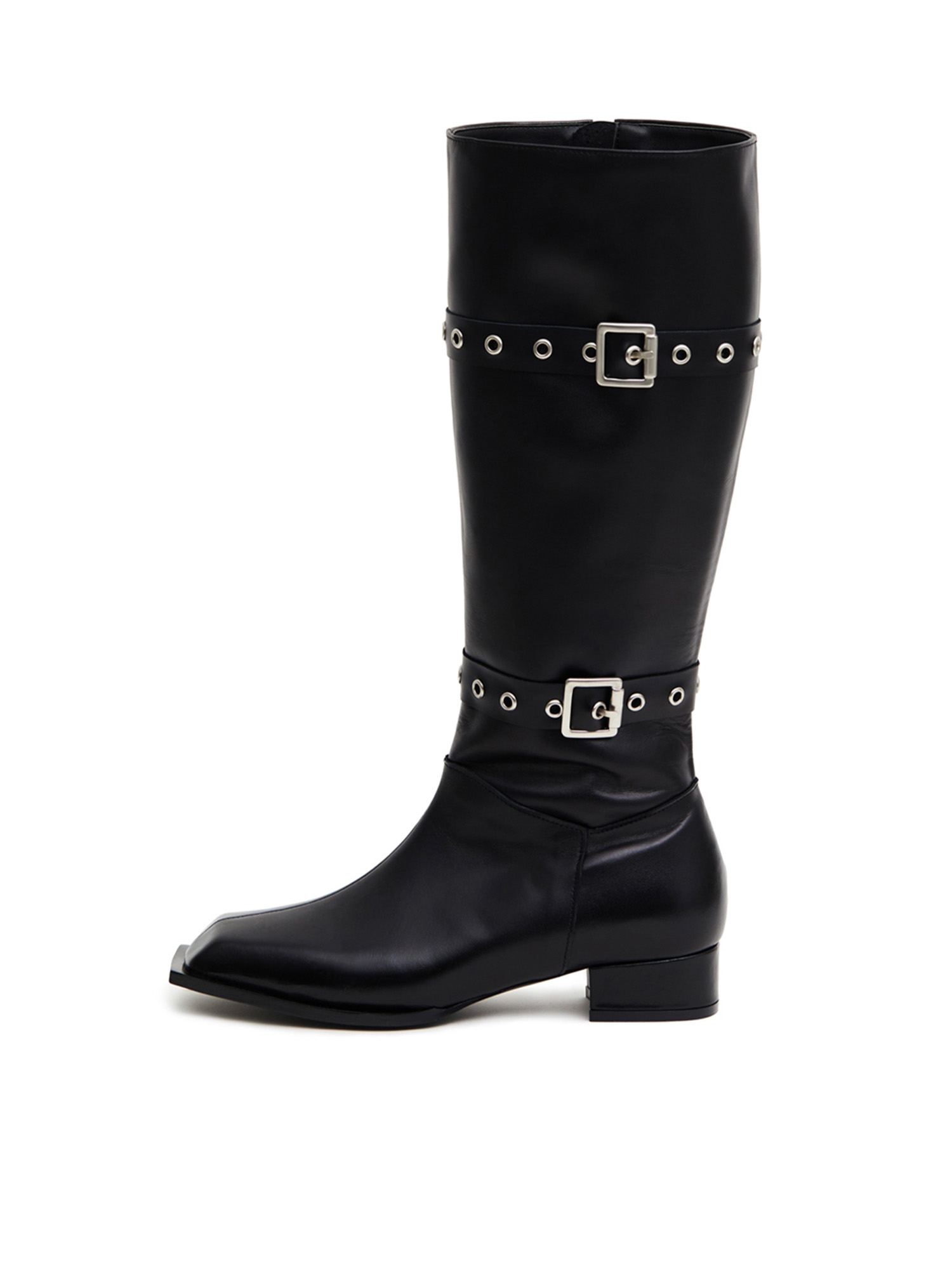 Two Belted Boots - Black