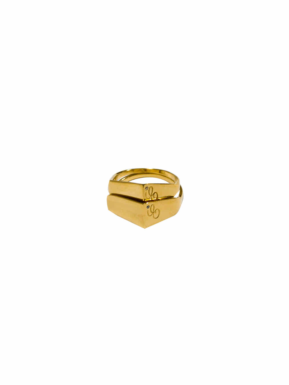 Fairy Wing Logo Gold Ring (2Set)