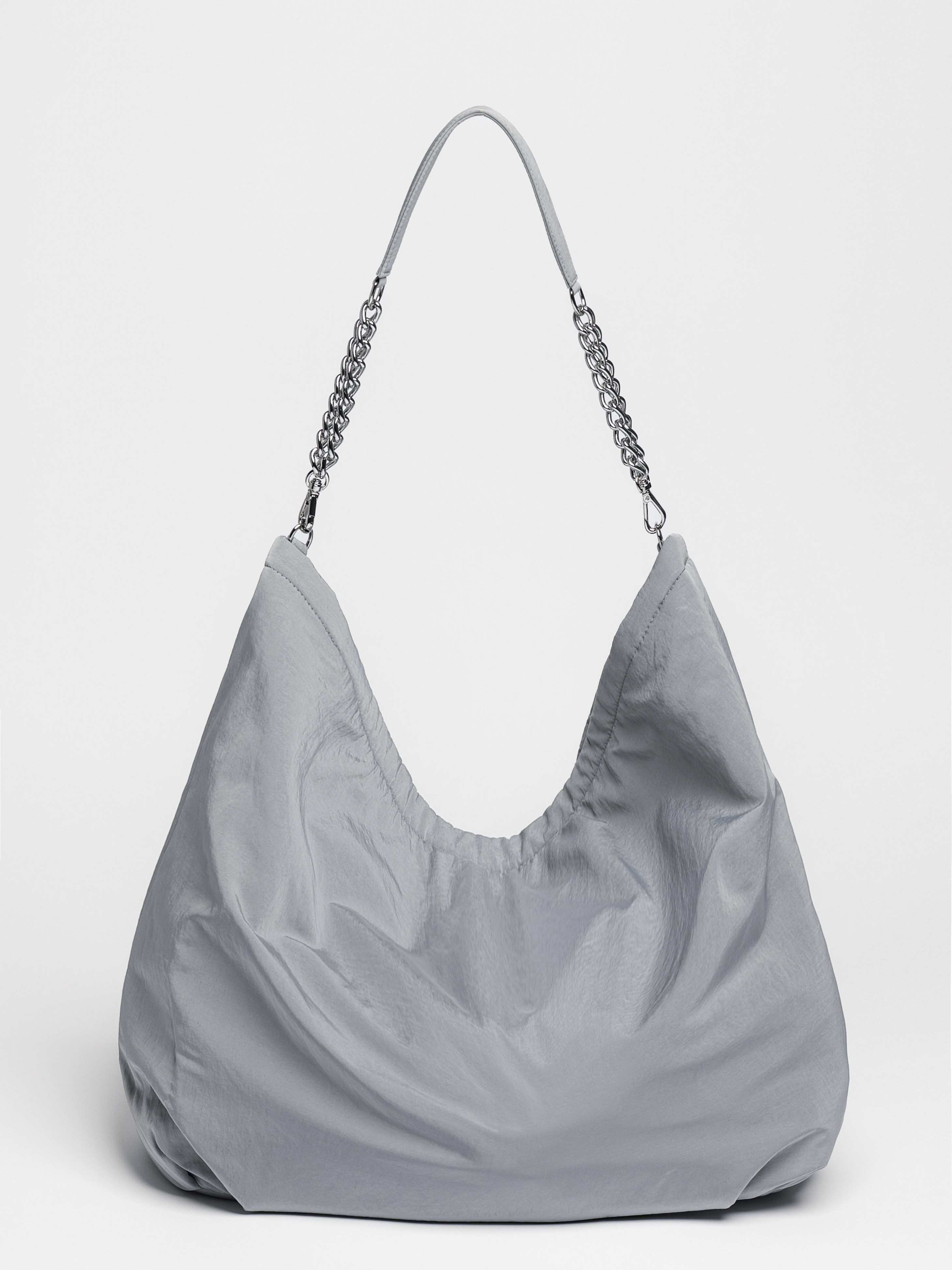 Chain Hobo Bag - Gray