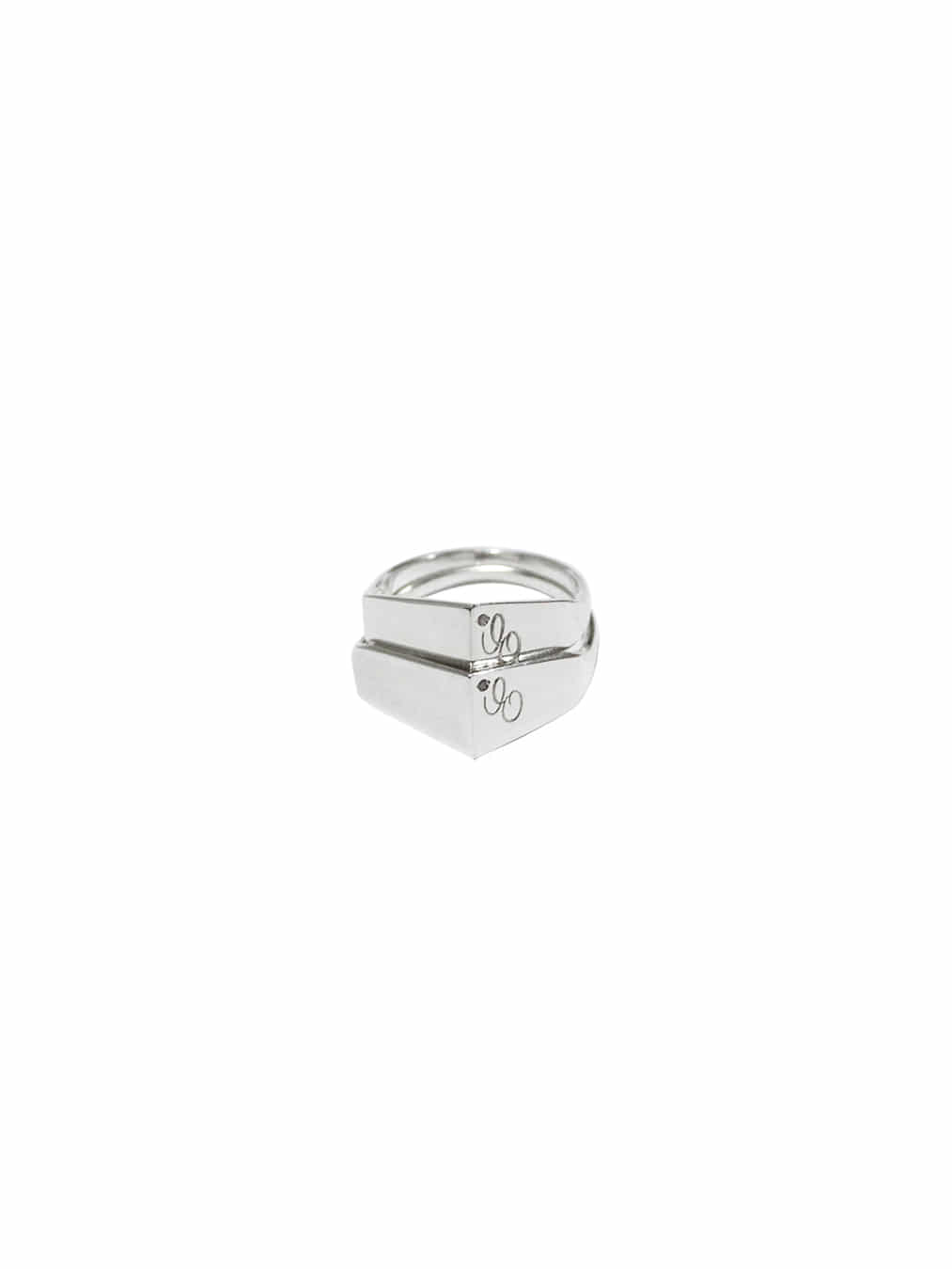 Fairy Wing Logo Silver Ring (2Set)