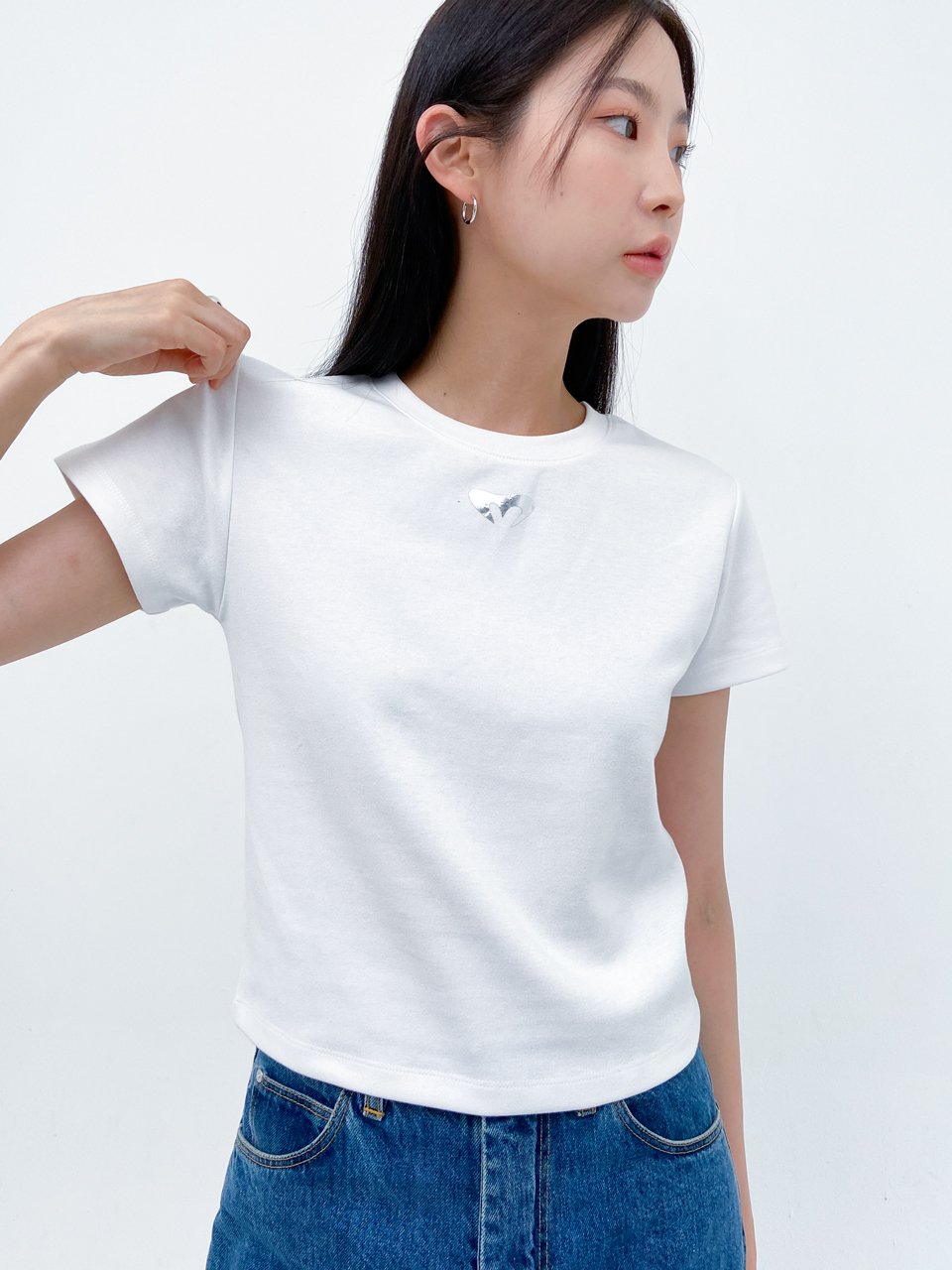 Silver Logo T-Shirt - White