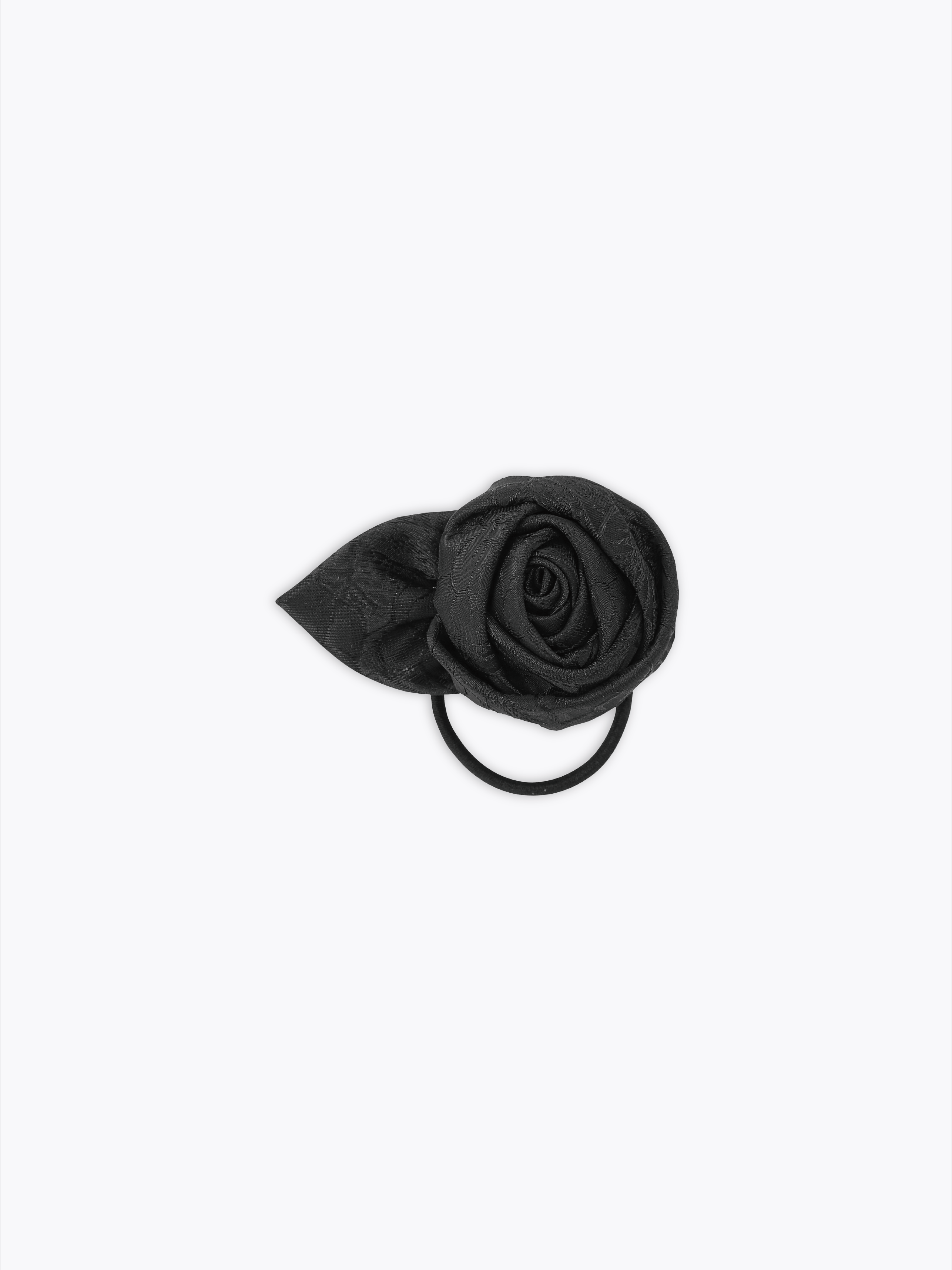Rose Rosy Hair Tie - Night Black